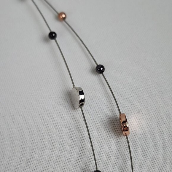 FAC Silver Disc Chime Double Necklace - Picture 4 of 6